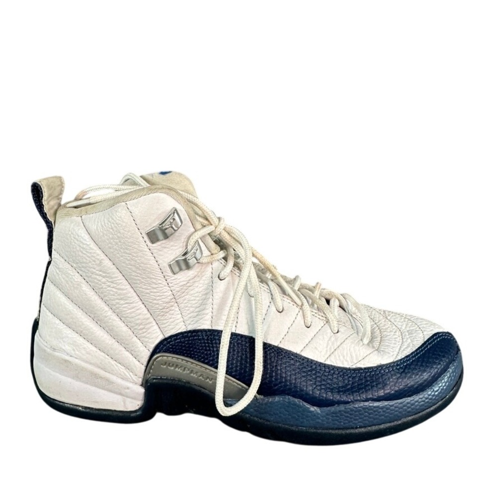 Air Jordan 12 Retro French Blue White Leather Basketball Shoes Women's 8